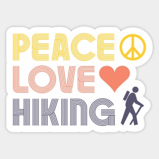 Peace Love Hiking Sticker